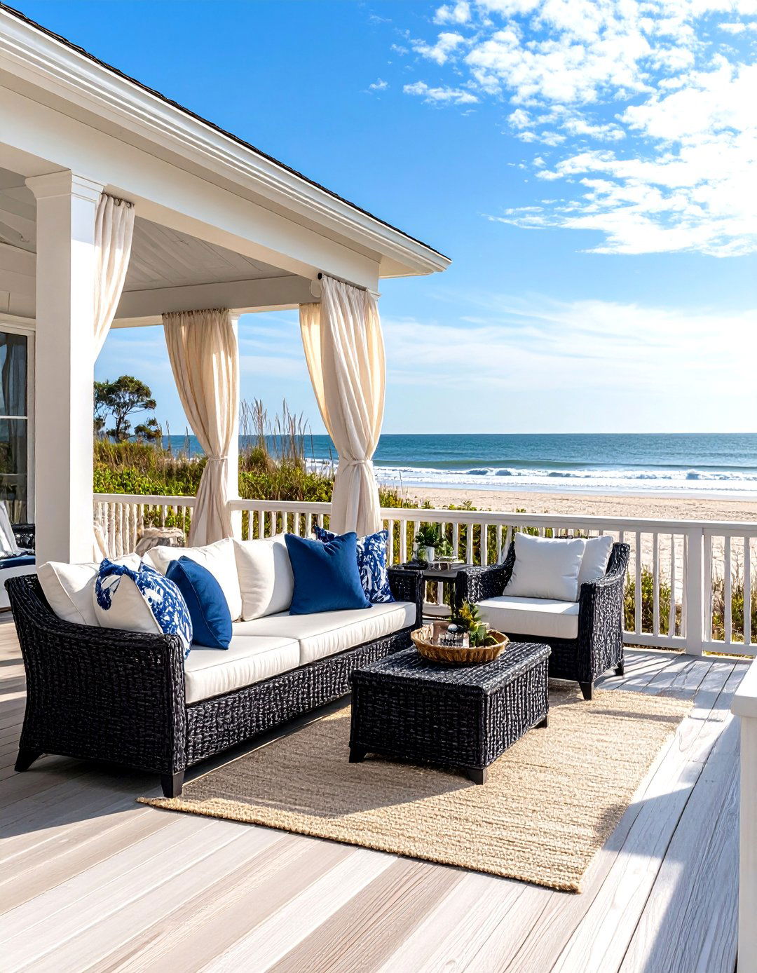 The Coastal Beach House Deck - 30 design a deck ideas