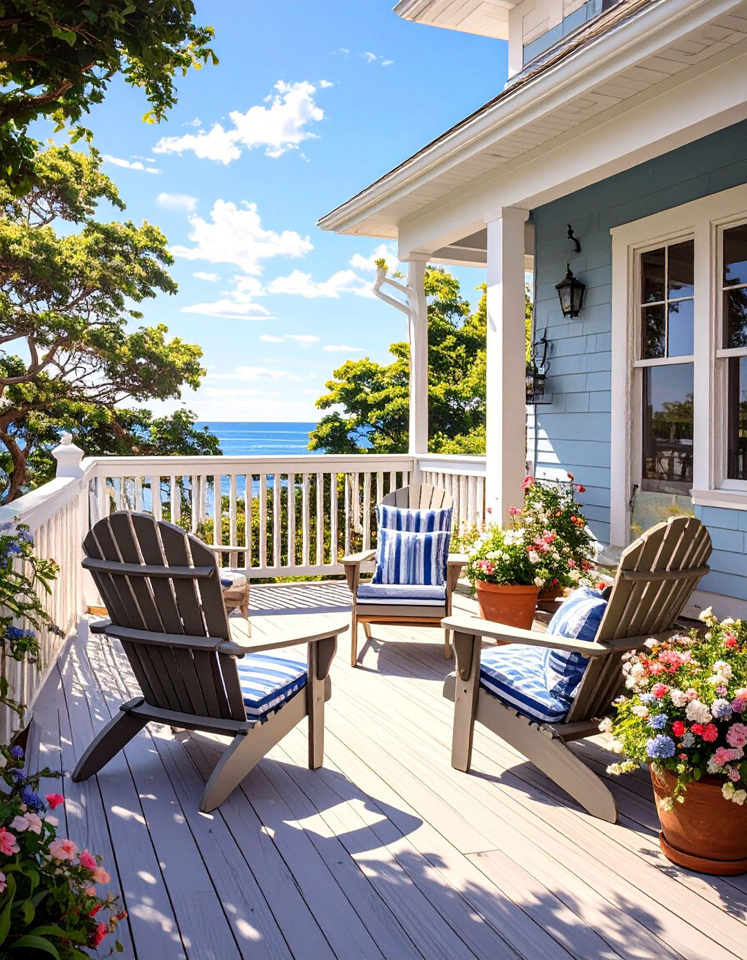 The Coastal Beach House Deck - 30 back deck ideas