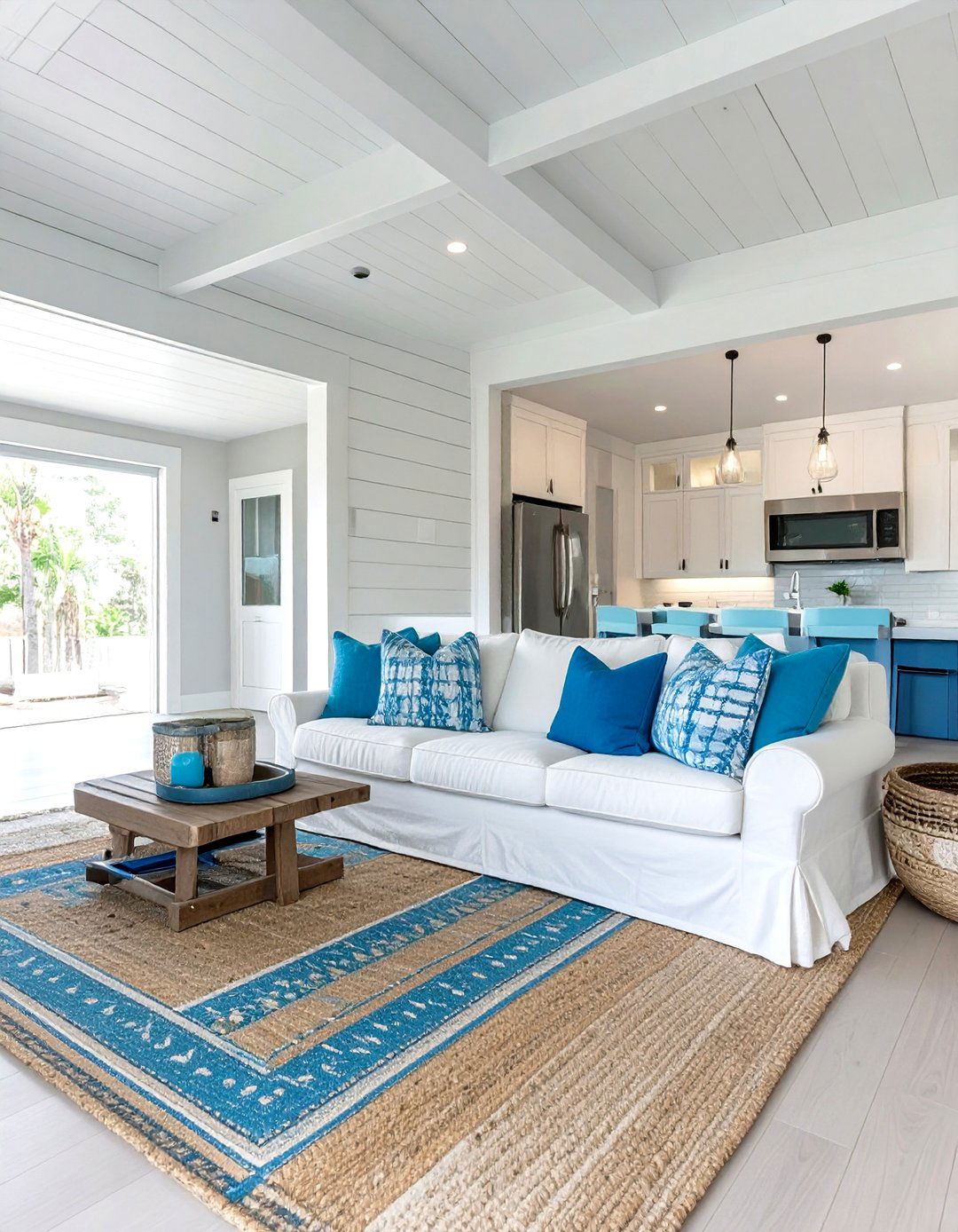 The Coastal Beach House Escape - 30 basement layout ideas