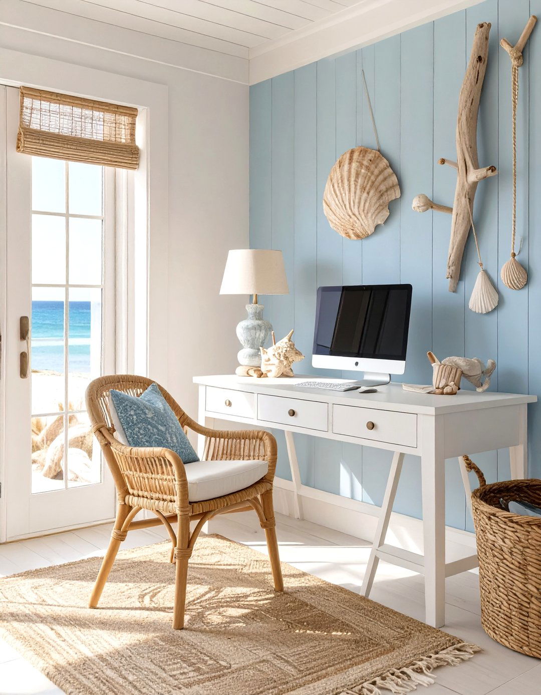 The Coastal Beach House Home Office - 30 ikea home office ideas