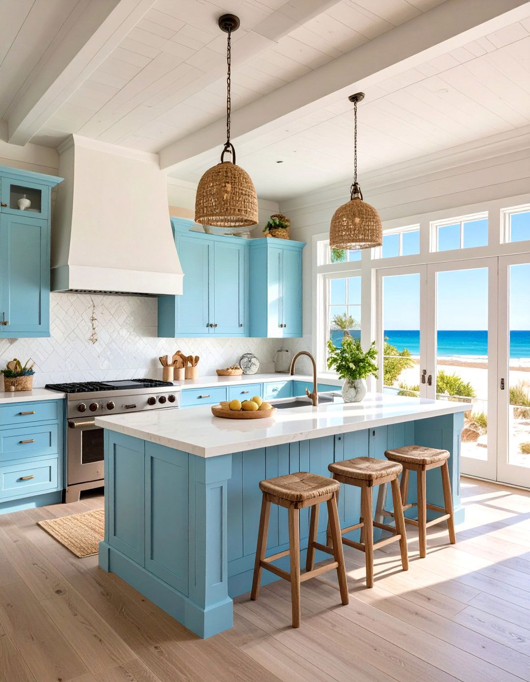 The Coastal Beach House Kitchen - 30 kitchen inspo ideas