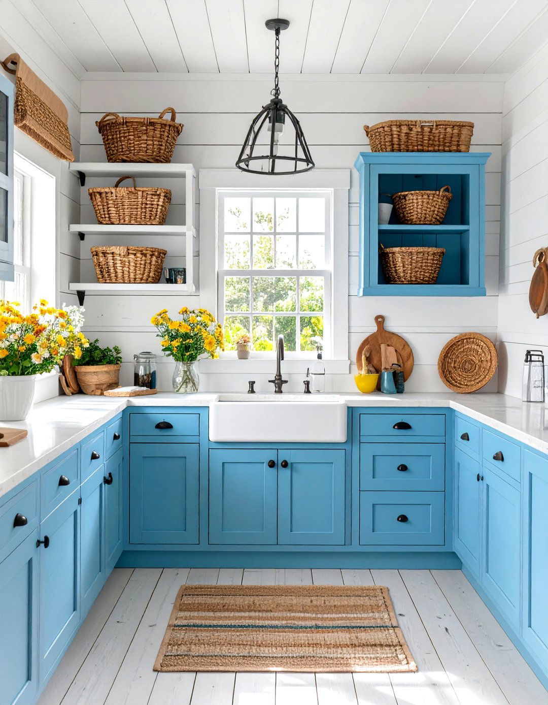 The Coastal Beach House Kitchen - 30 kitchen organizing ideas