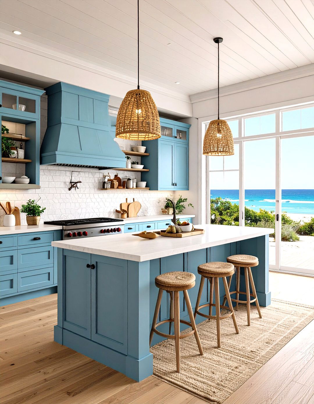 The Coastal Beach House Kitchen - 30 kitchen theme ideas