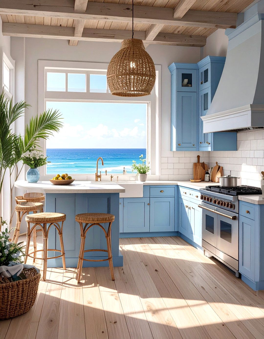 The Coastal Beach House Kitchen - 30 free online kitchen design ideas