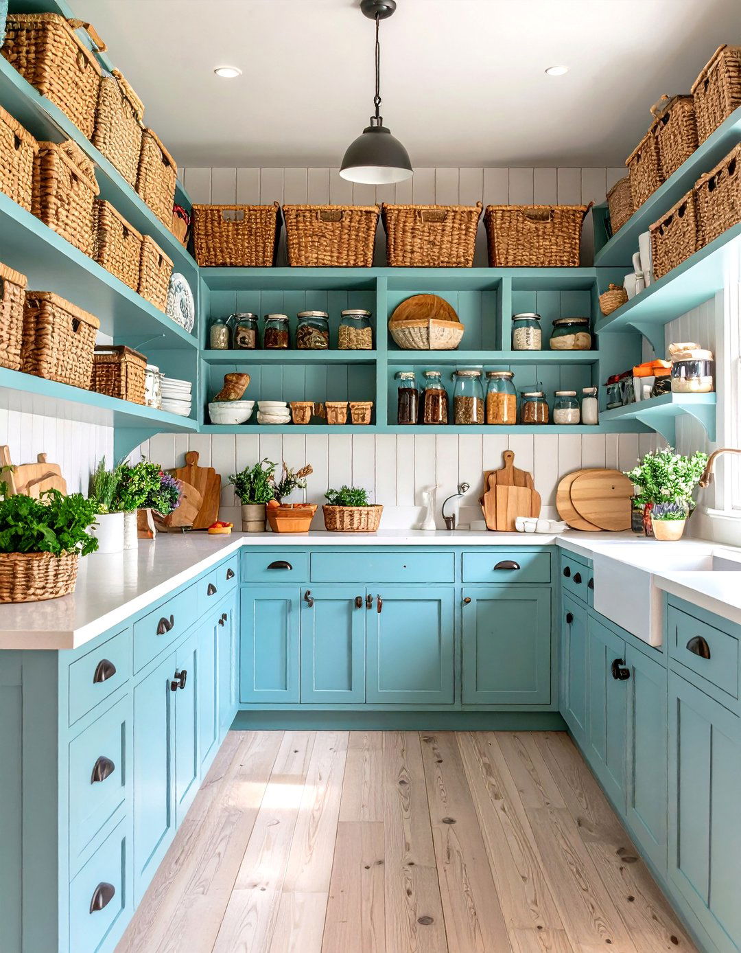The Coastal Beach House Kitchen Pantry - 30 kitchen pantry ideas