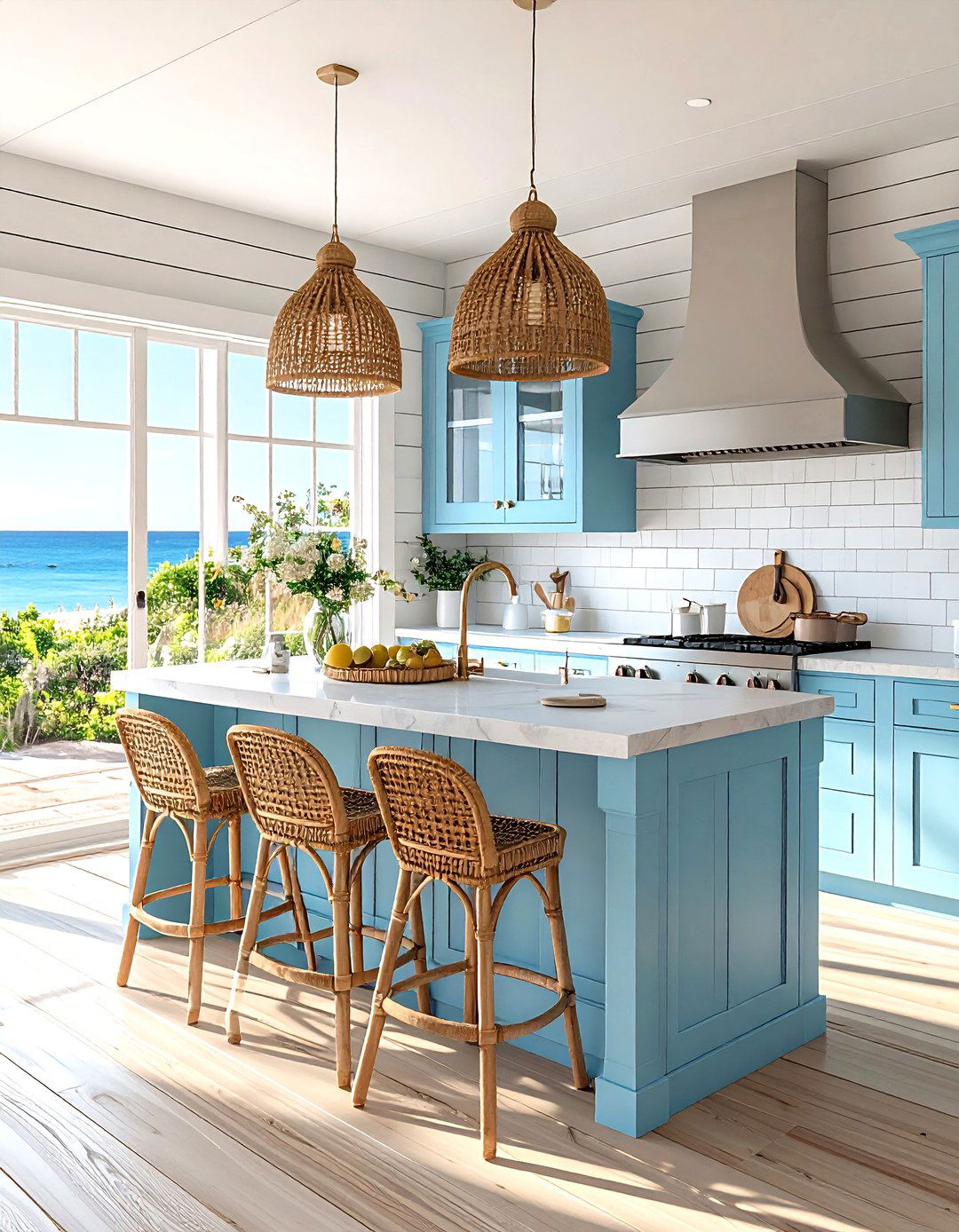 The Coastal Beach House Kitchen Vibe - 30 kitchen layout design ideas
