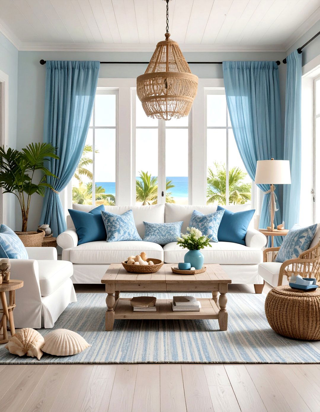 The Coastal Beach House Living Room - 30 interior decor ideas for living room