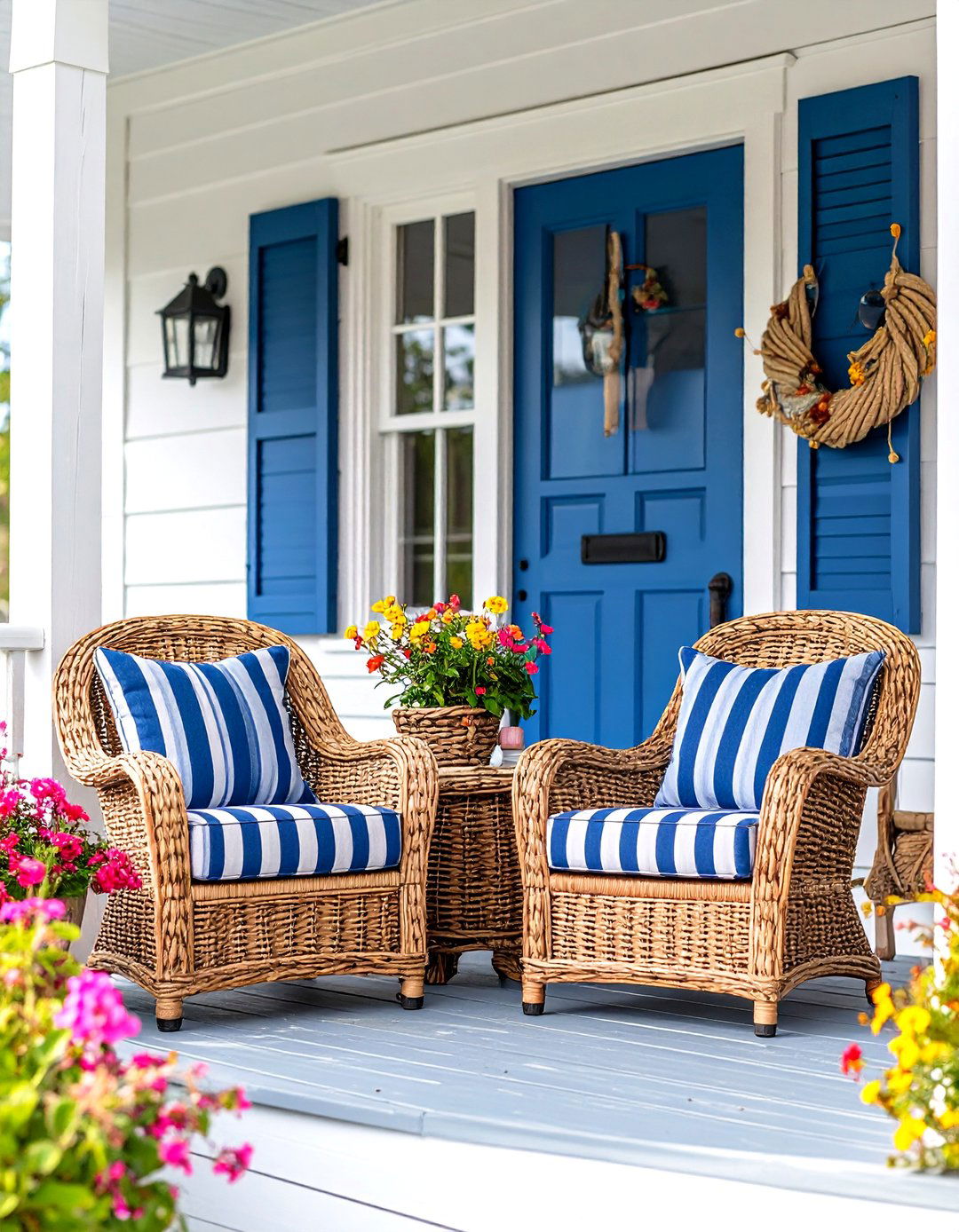 The Coastal Beach House Porch - 30 front porch deck ideas