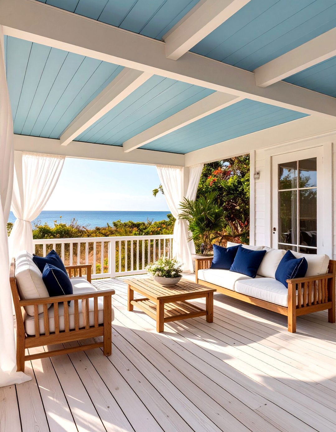 The Coastal Beach House Retreat - 30 deck ideas with roof