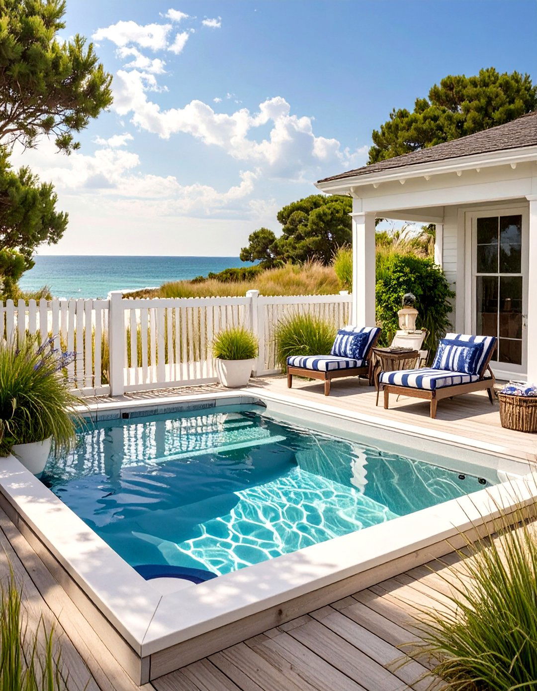 The Coastal Beach House Swim Spa Vibe - 30 above ground swim spa landscaping ideas