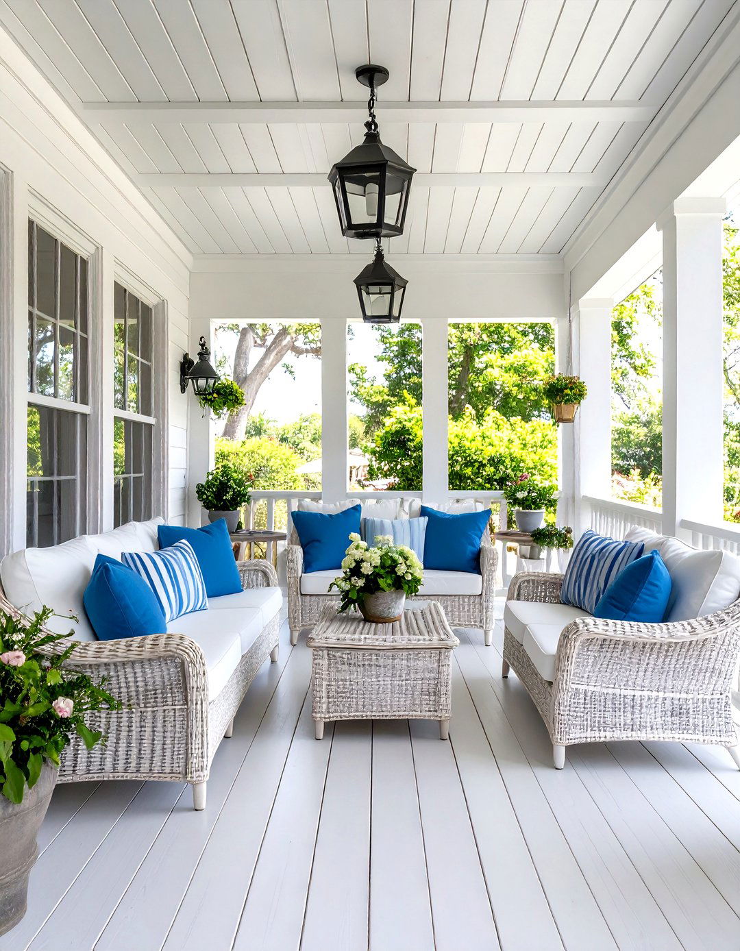 The Coastal Beach House Veranda - 30 extension patio roof ideas