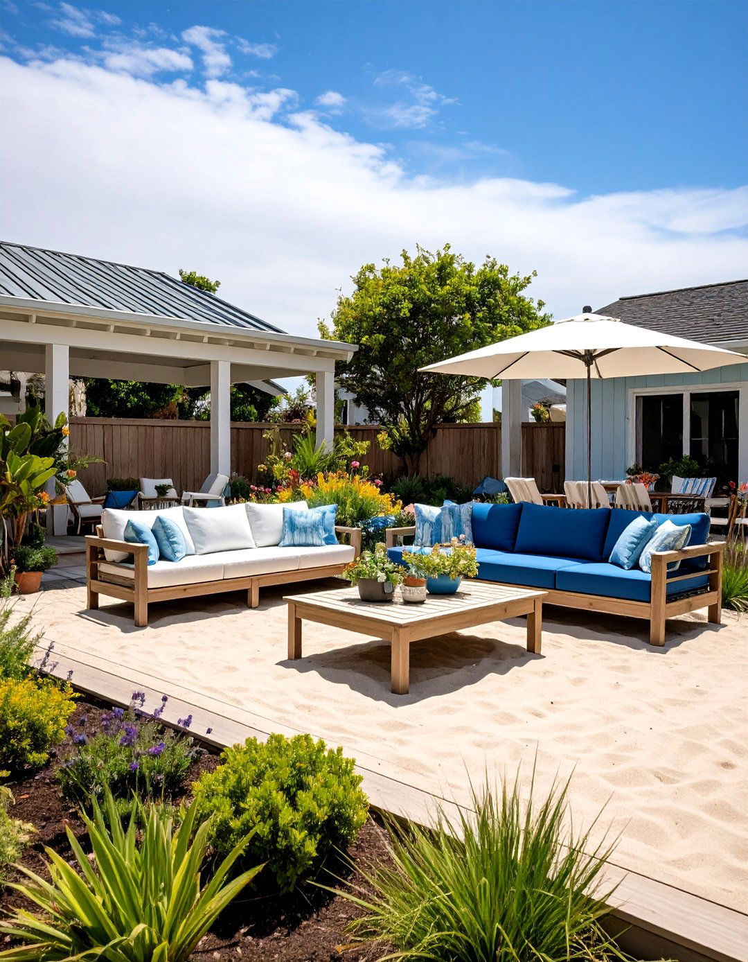 The Coastal Beach Vibe Layout - 30 backyard layout ideas