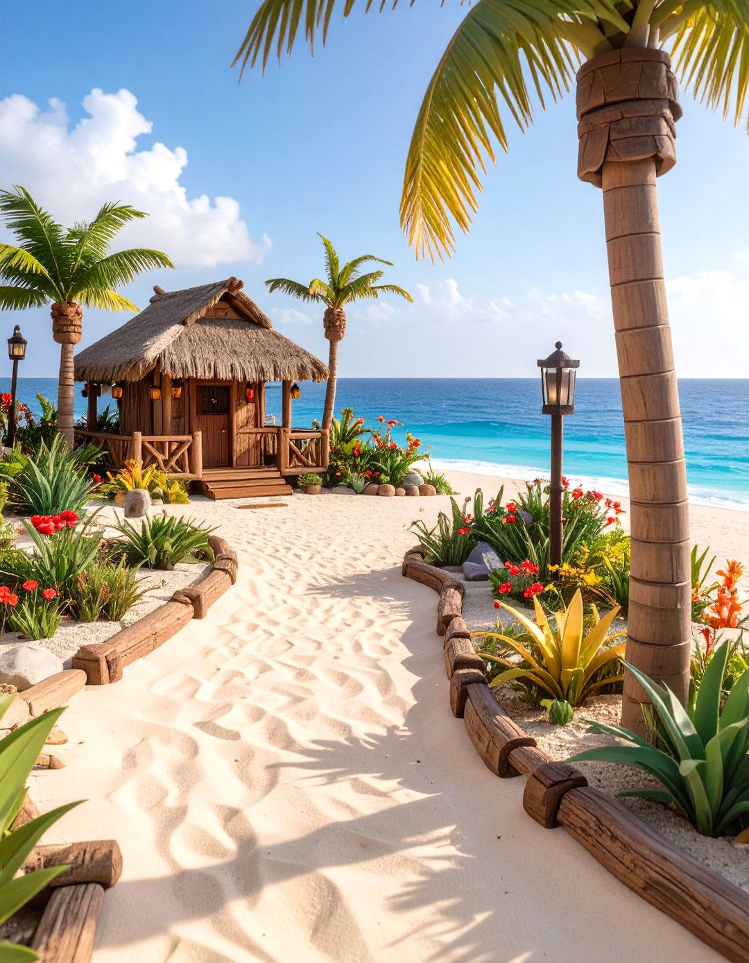The Coastal Beachside Garden - 30 minecraft garden ideas