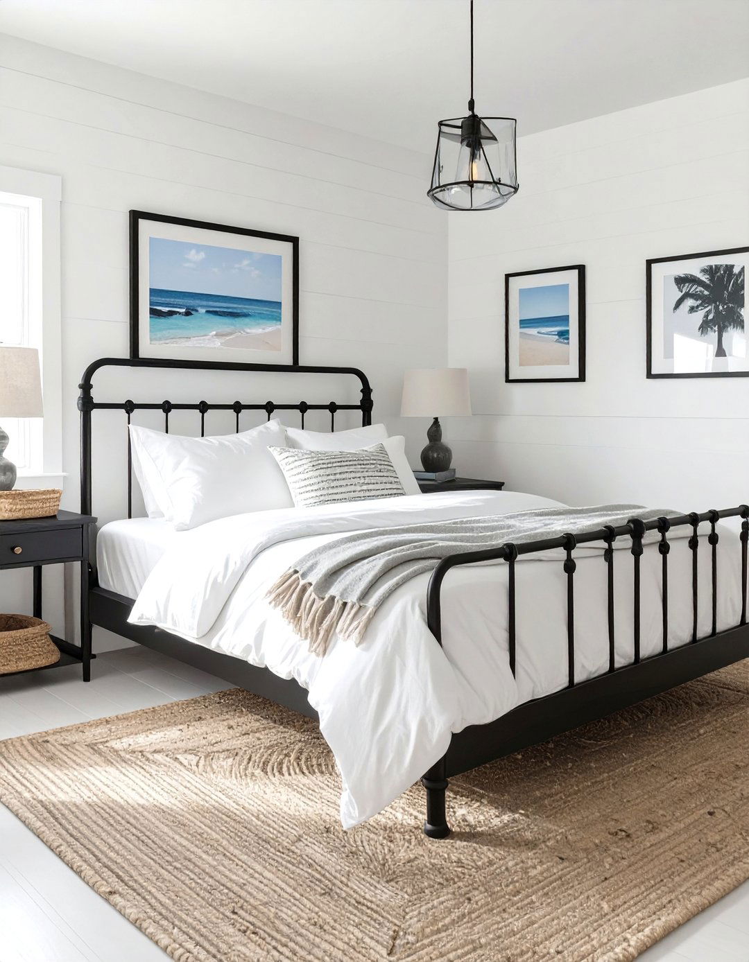 The Coastal Black and White Bedroom - 30 black and white bedroom ideas