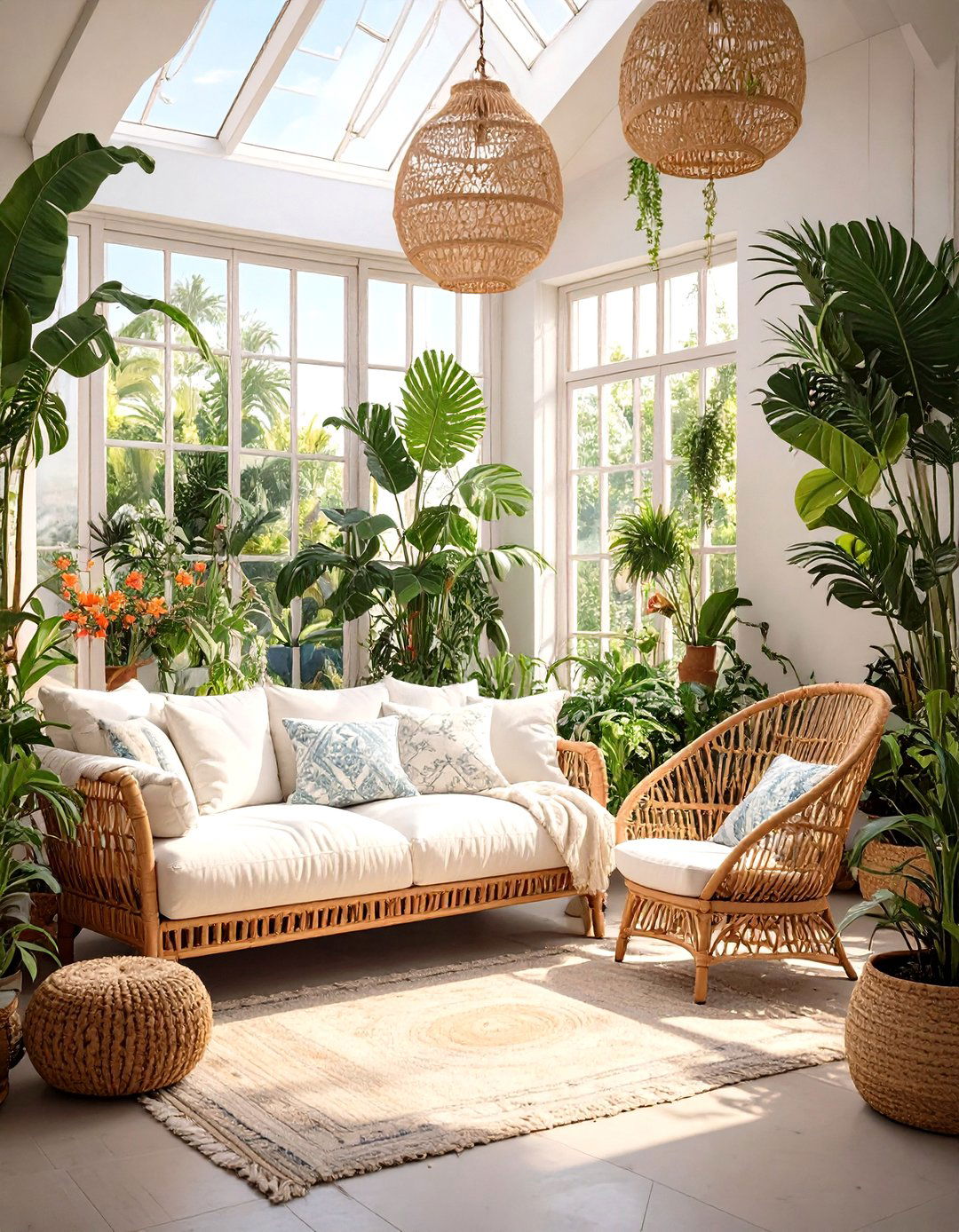 The Coastal Boho Inspired Sunroom - 30 modern bohemian interior design ideas