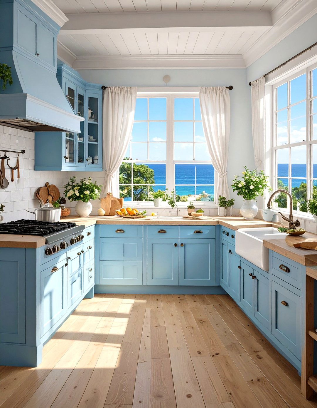 The Coastal Breeze Kitchen - 30 free kitchen design ideas