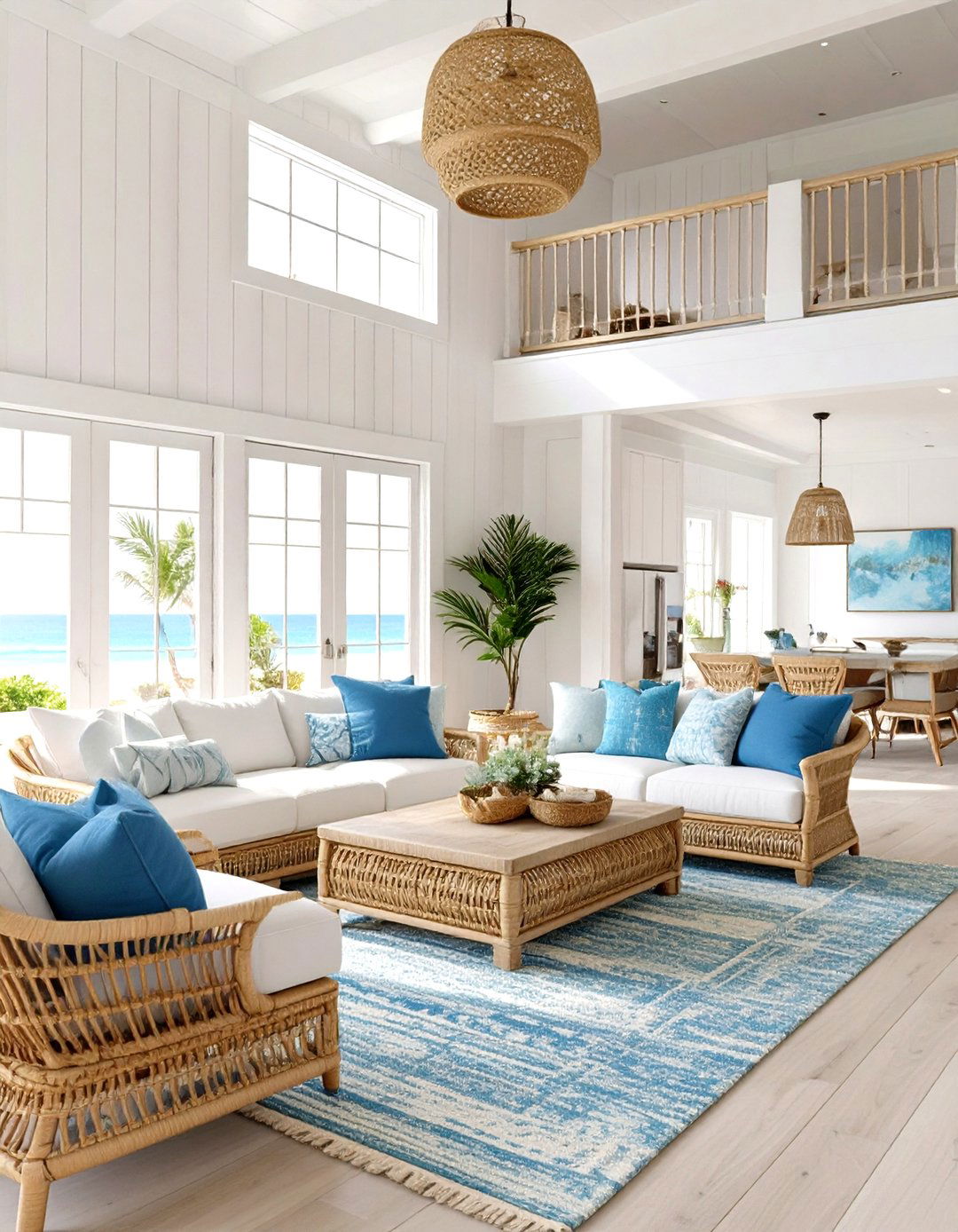The Coastal Breeze Living Room - 30 high ceiling living room ideas