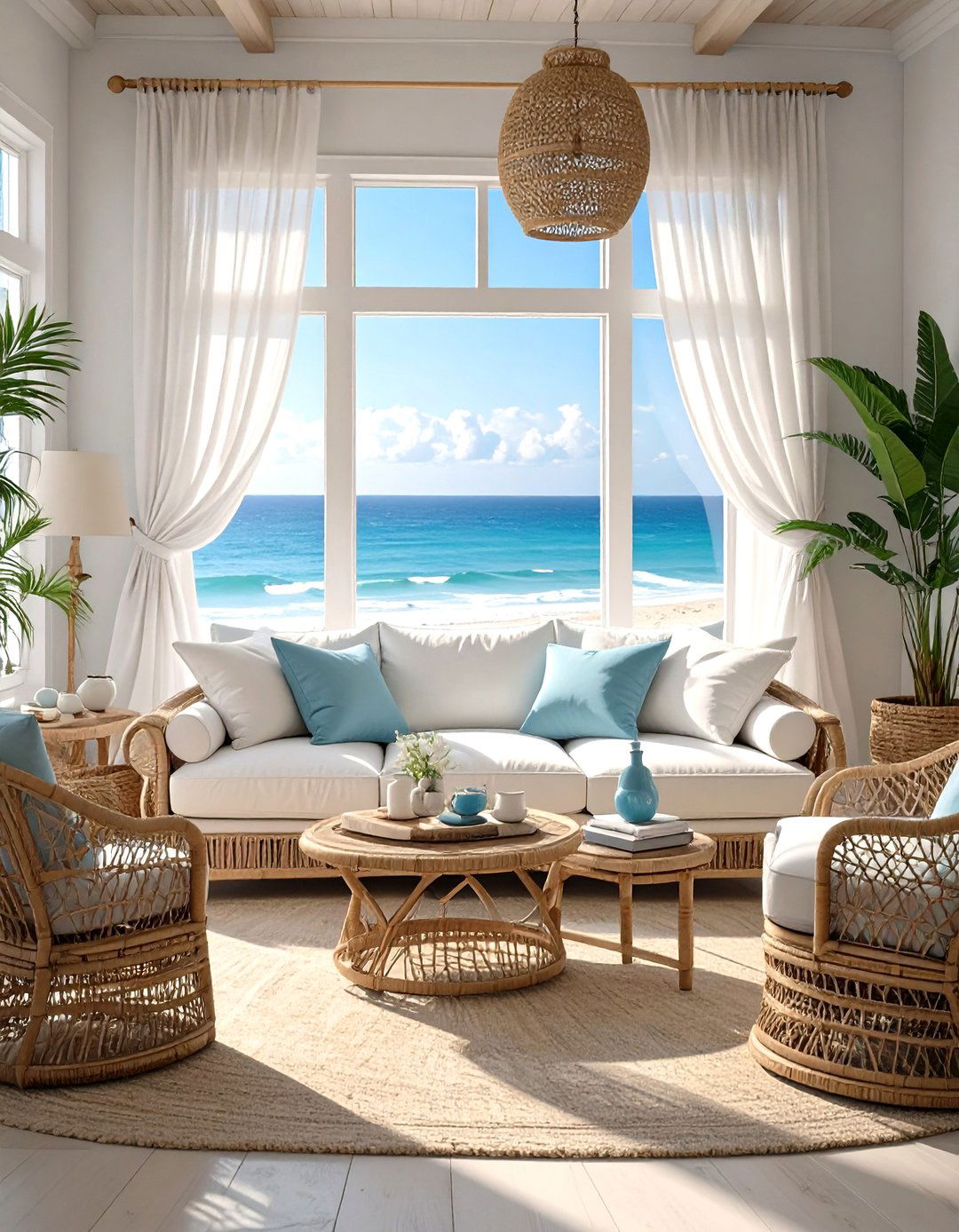 The Coastal Breeze Long Living Room - 30 long living room ideas