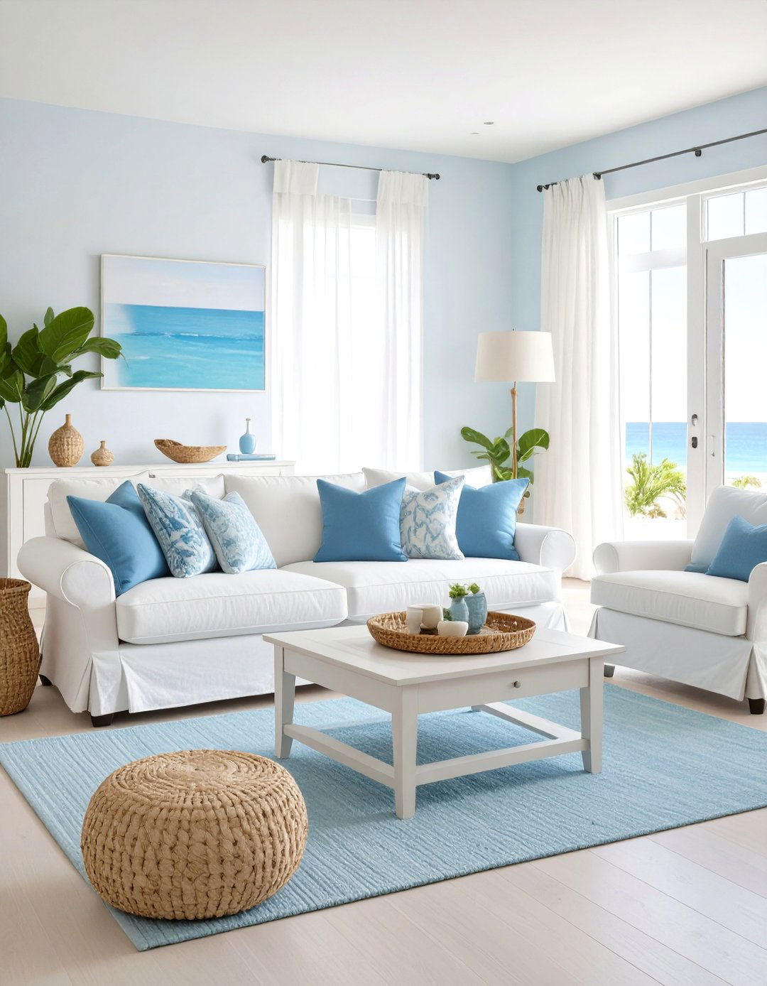 The Coastal Calm Living Room - 30 budget apartment living room ideas