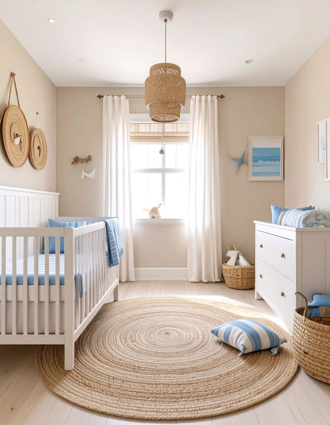 The Coastal Calm Nursery - 30 modern baby girl room ideas