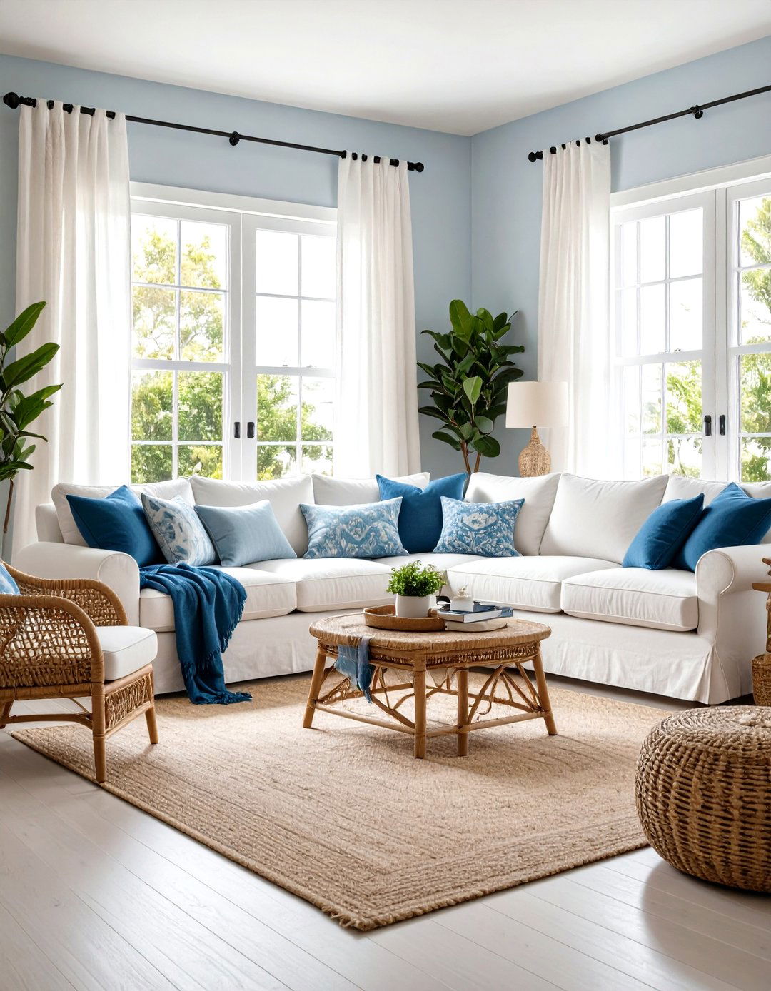 The Coastal Calm Small Living Room - 30 living room ideas for small spaces