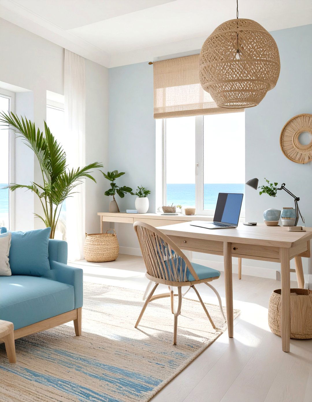 The Coastal Calm Workspace - 30 office ideas for work