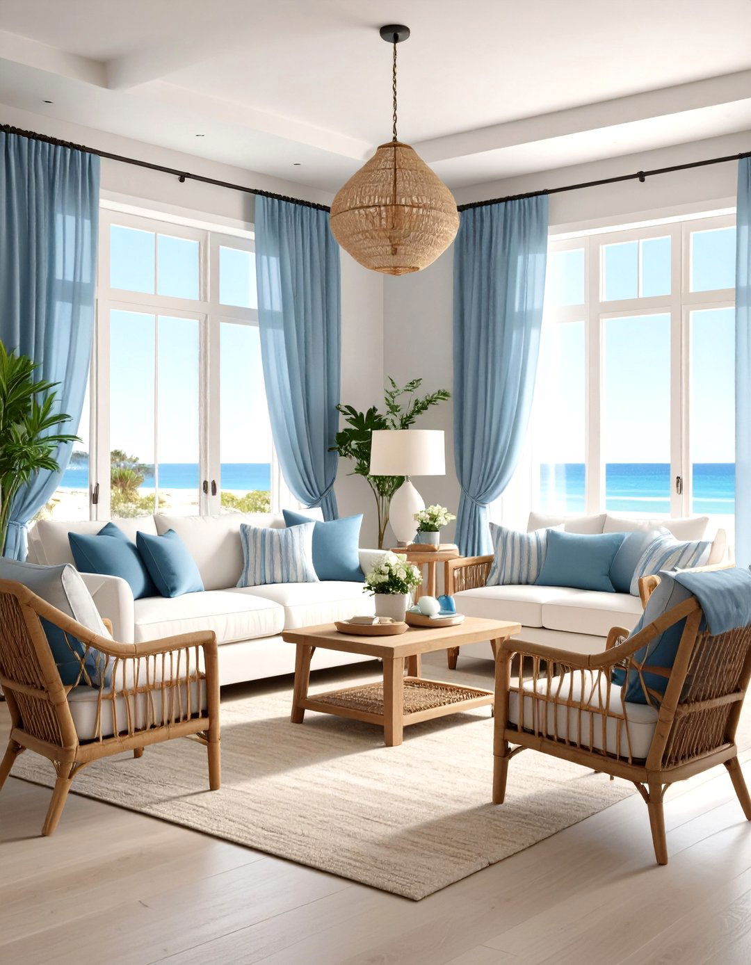 The Coastal Chic Family Room Escape - 30 family room decor ideas