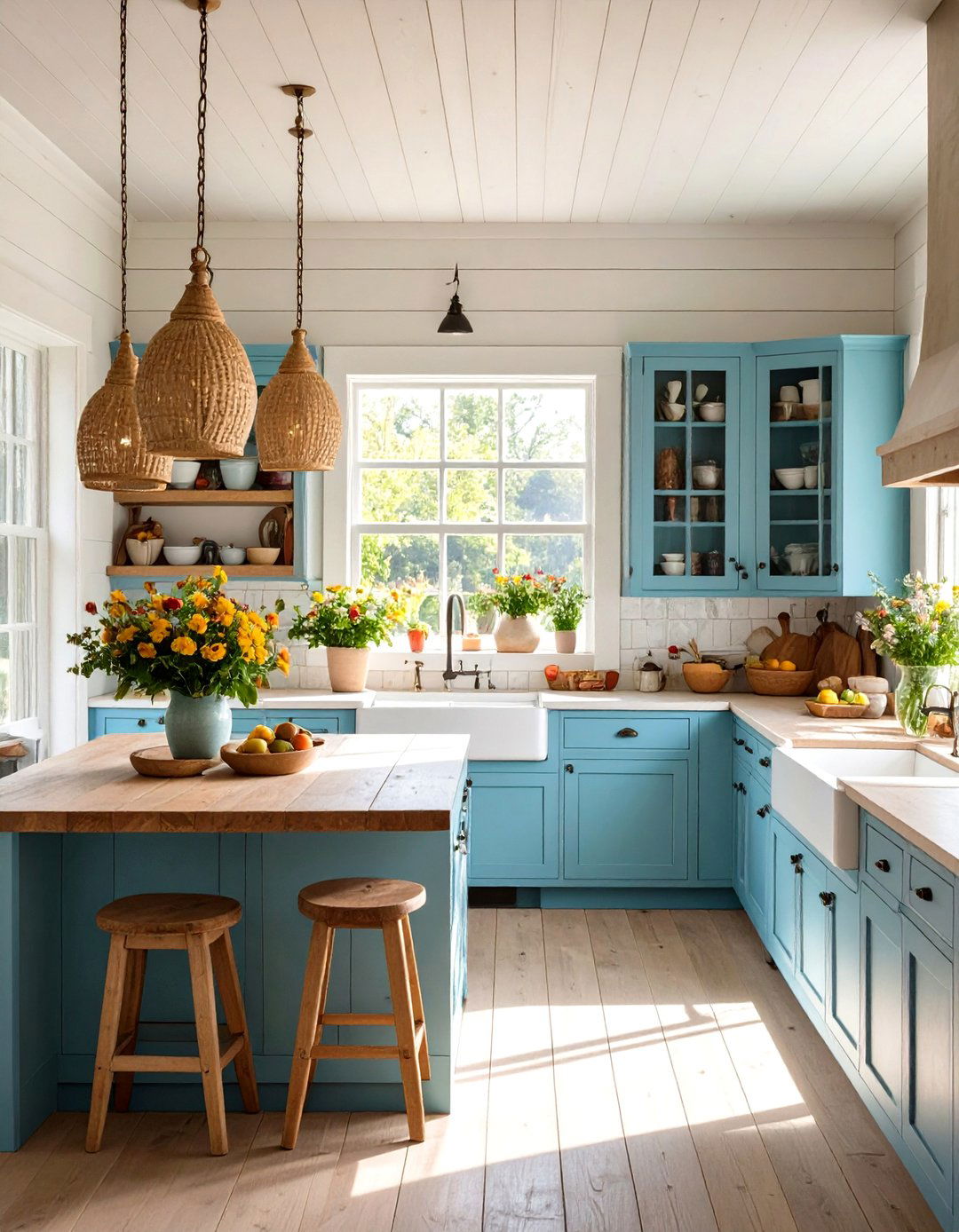 The Coastal Farmhouse Kitchen - 30 farmhouse country kitchen ideas