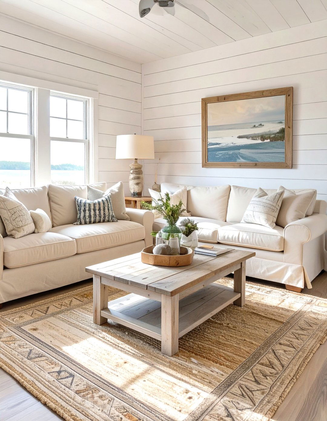 The Coastal Farmhouse Living Room - 30 mobile home living room ideas