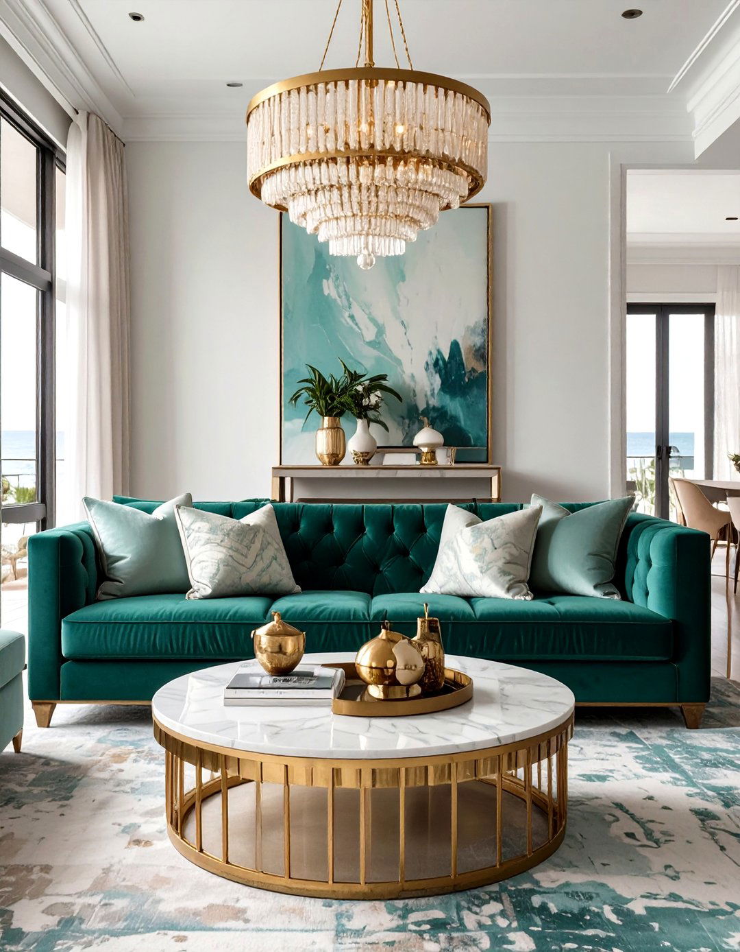 The Coastal Glam Living Room - 30 modern coastal living room ideas