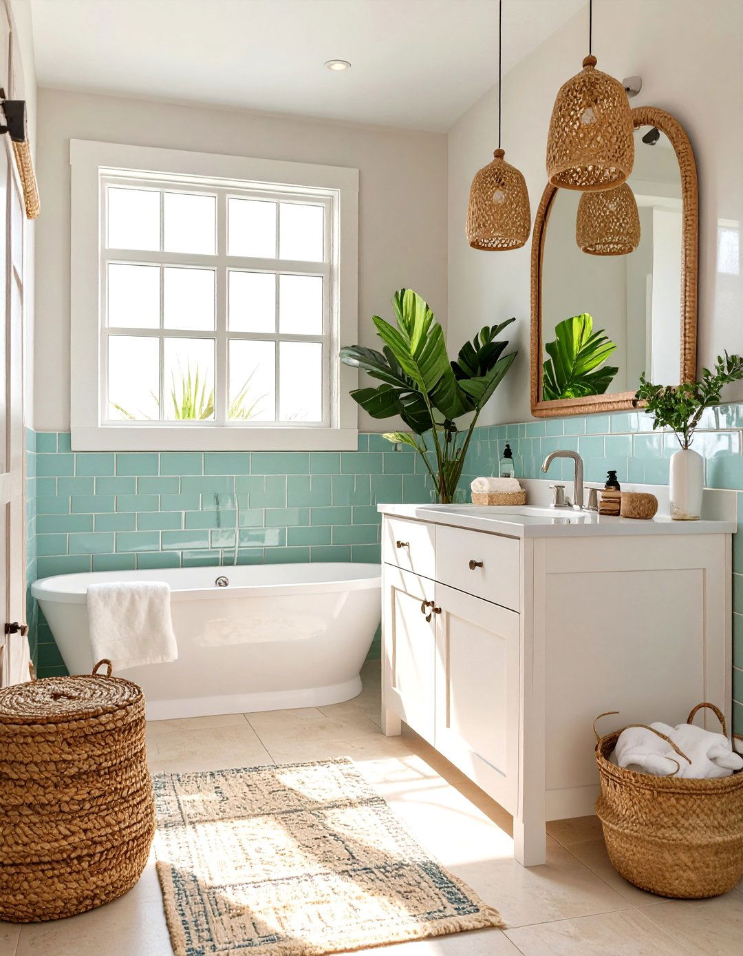 The Coastal Inspired Bathroom with Blue Hues - 30 bathroom tile inspiration