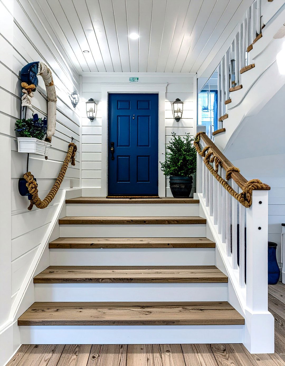The Coastal Inspired Beadboard Entry - 30 exterior basement entrance ideas