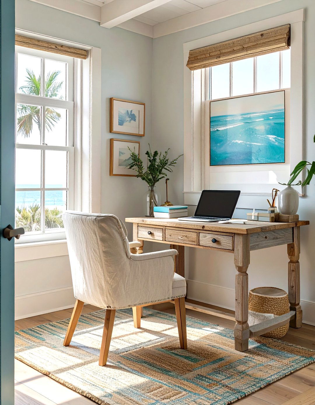 The Coastal Inspired Corner - 30 home office ideas for him