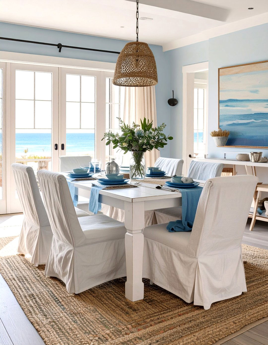 The Coastal Inspired Dining Retreat - 30 apartment dining room ideas