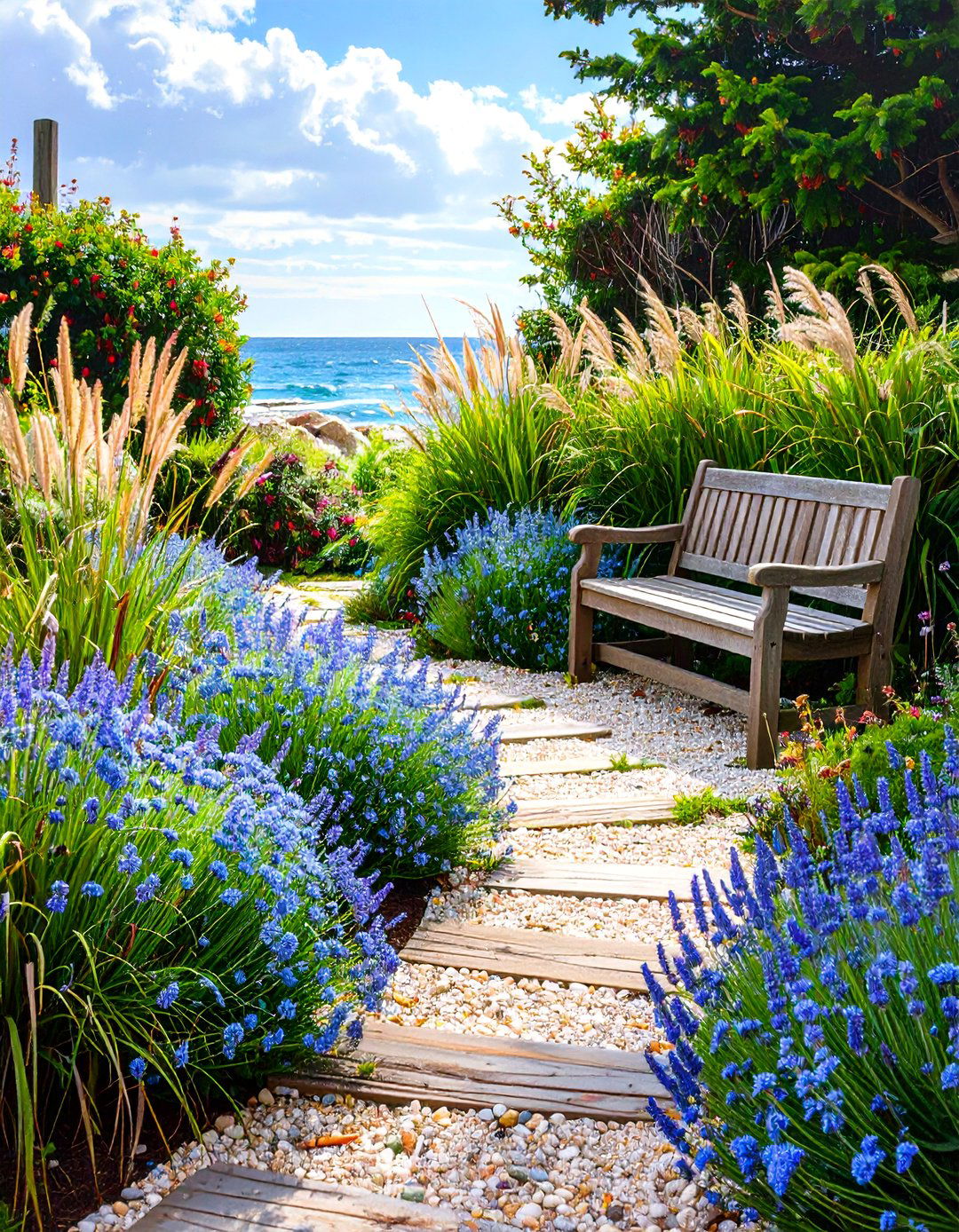 The Coastal Inspired Gravel Garden - 30 low maintenance garden ideas