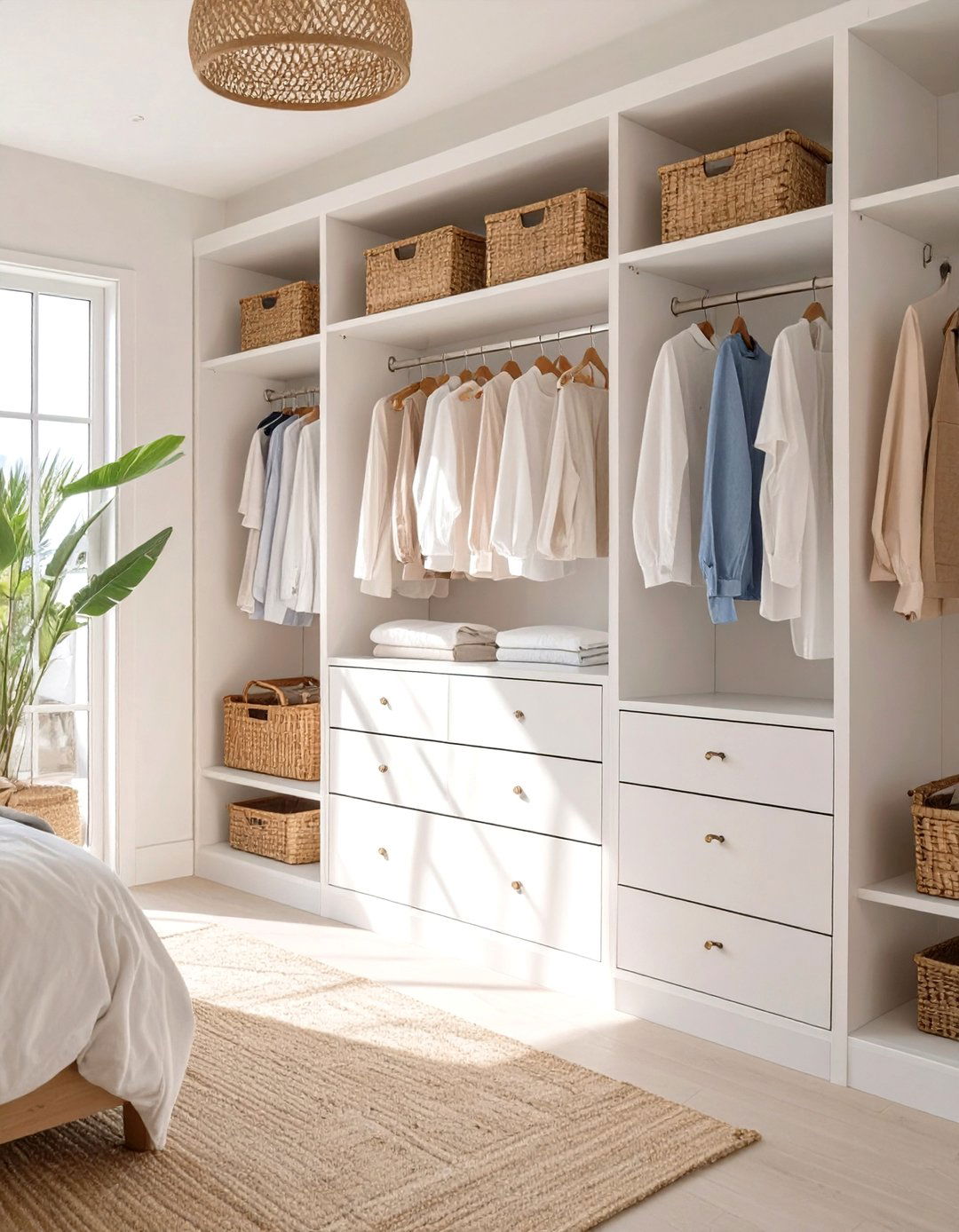 The Coastal Inspired Open Closet - 30 ikea closet organizer ideas