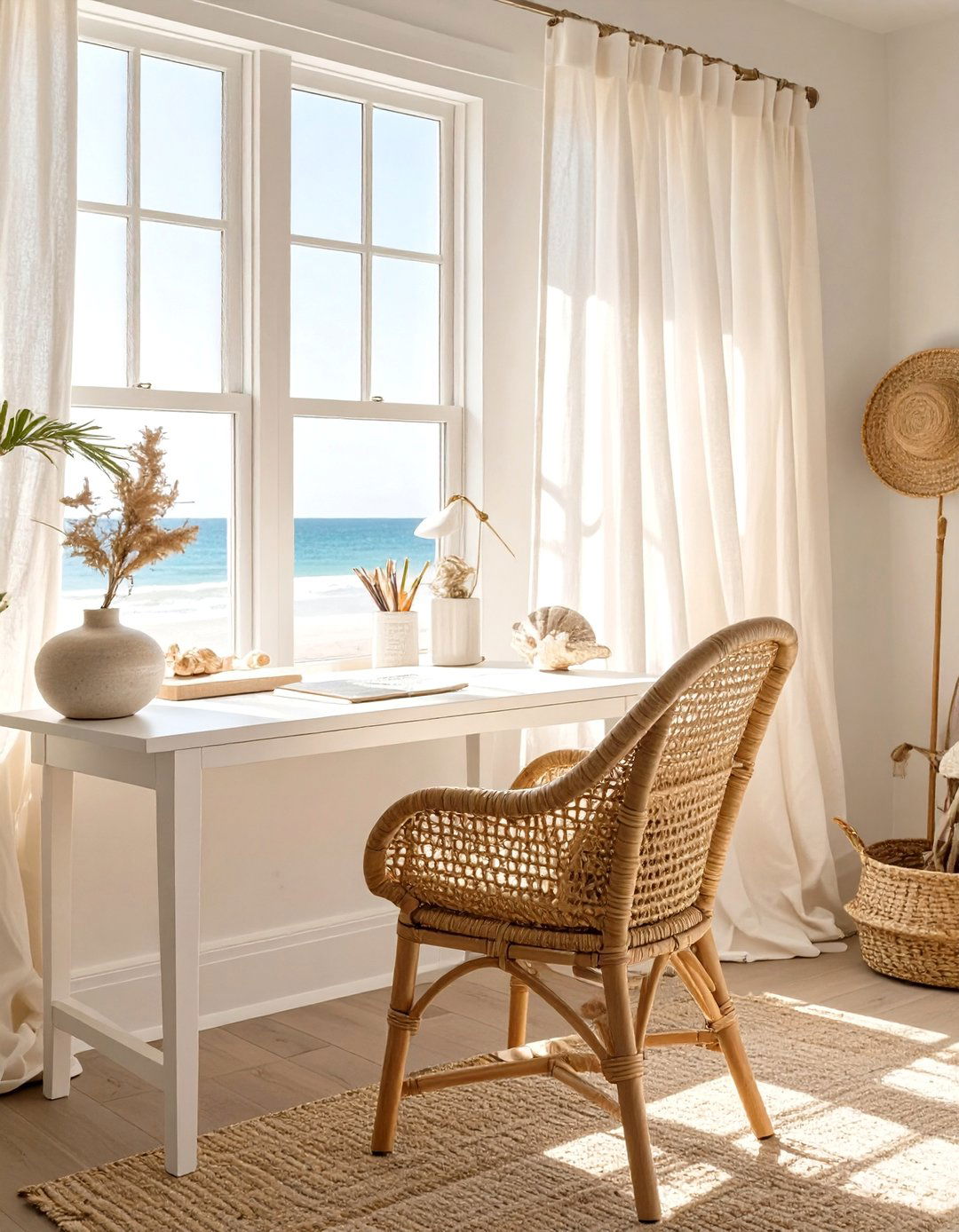 The Coastal Inspired Work Corner - 30 best decor ideas for home office