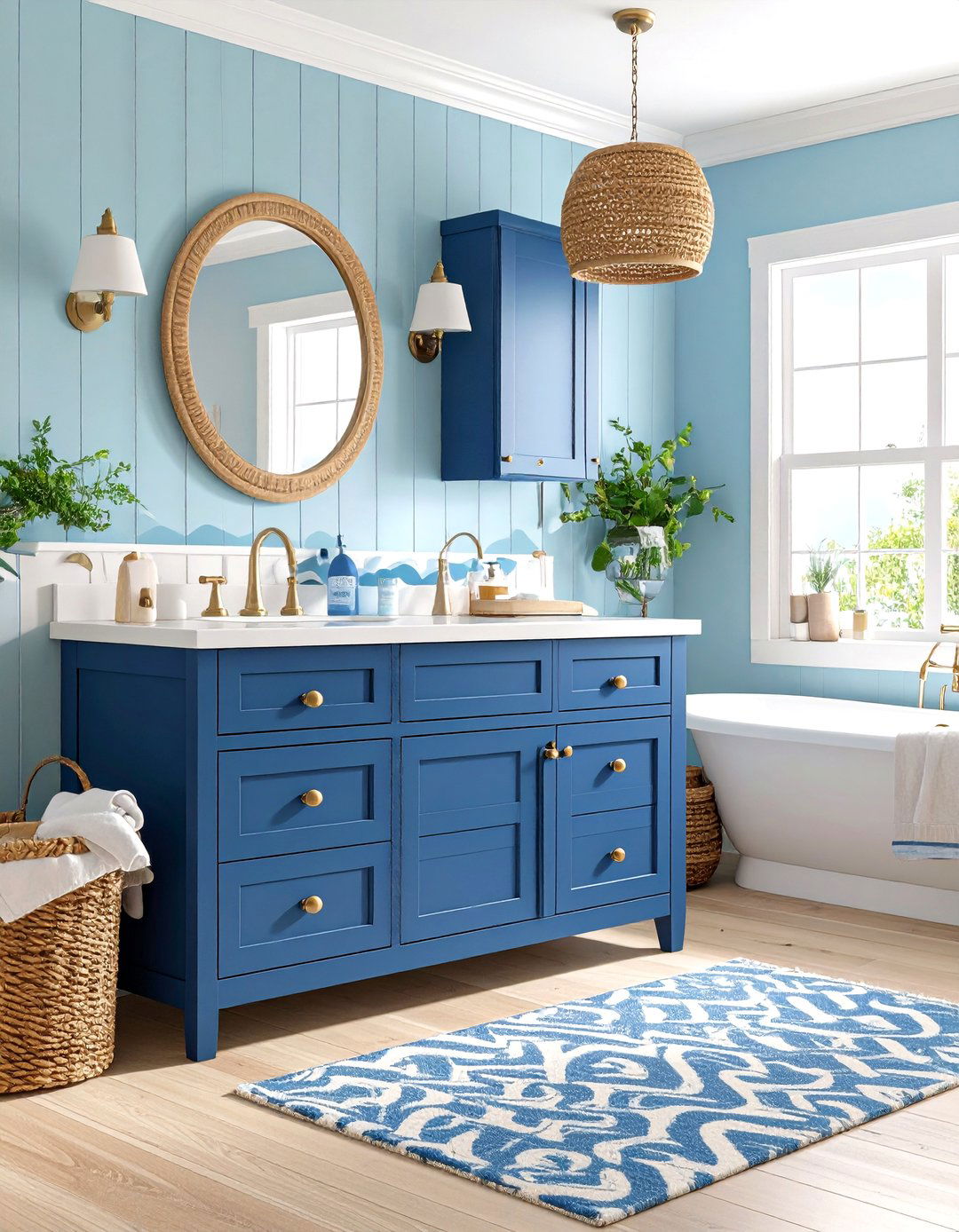 The Coastal Kids Bathroom - 30 ai coastal bathroom ideas