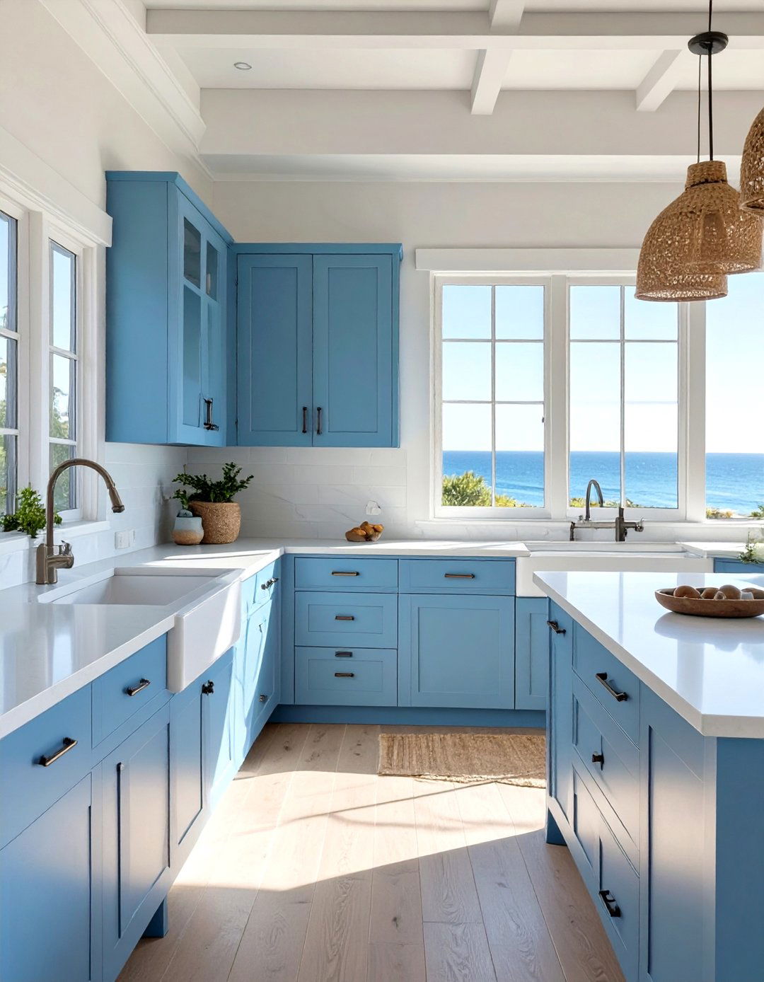 The Coastal Kitchen with Breezy Flow - 30 how to design a kitchen layout ideas