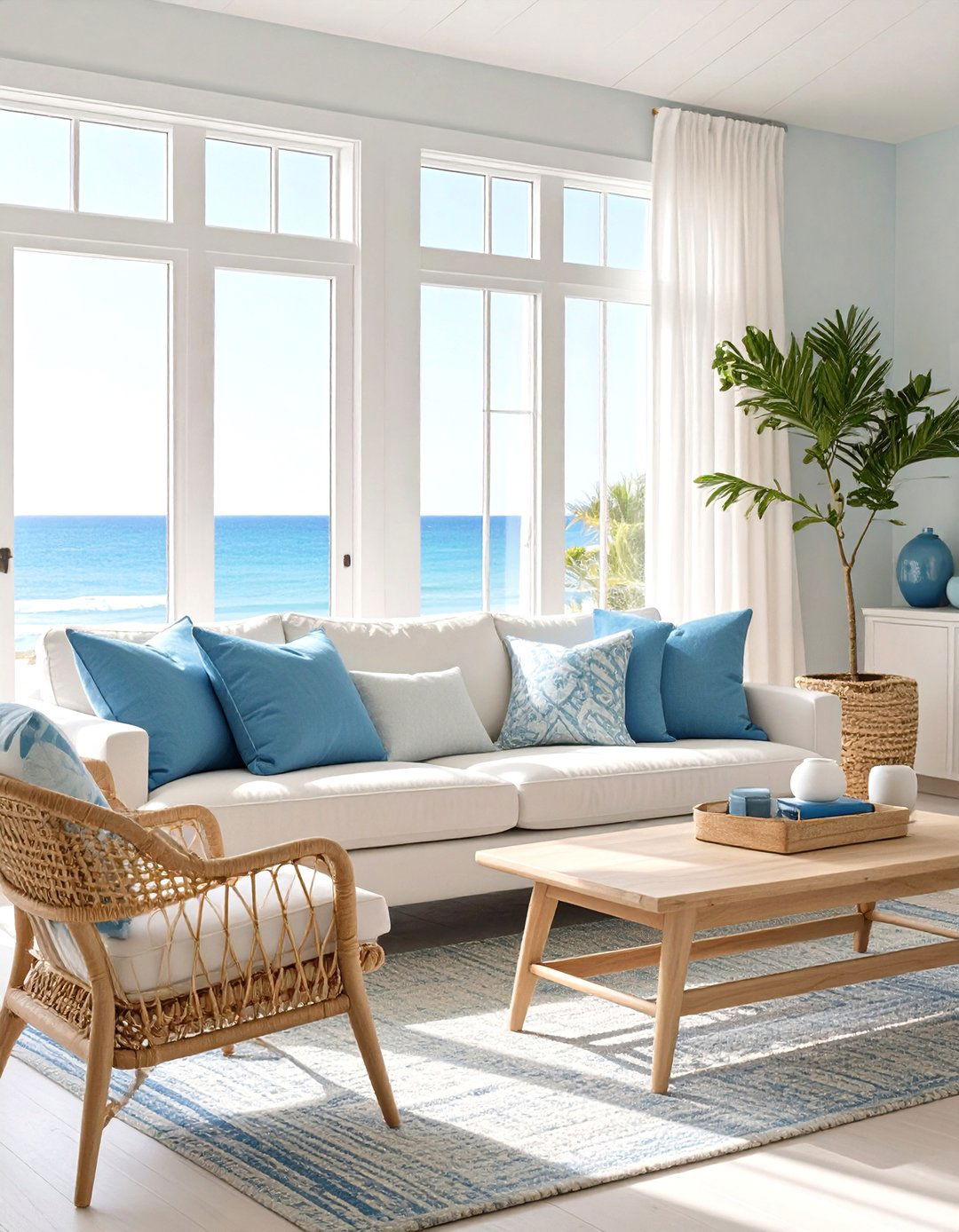The Coastal Mid Century Modern Living Room - 30 mid century living room ideas