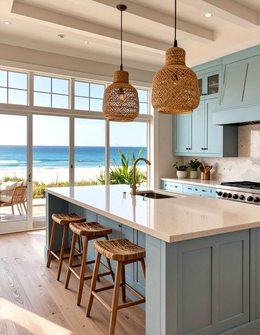 The Coastal Modern Kitchen - 30 modern kitchen designs photo gallery