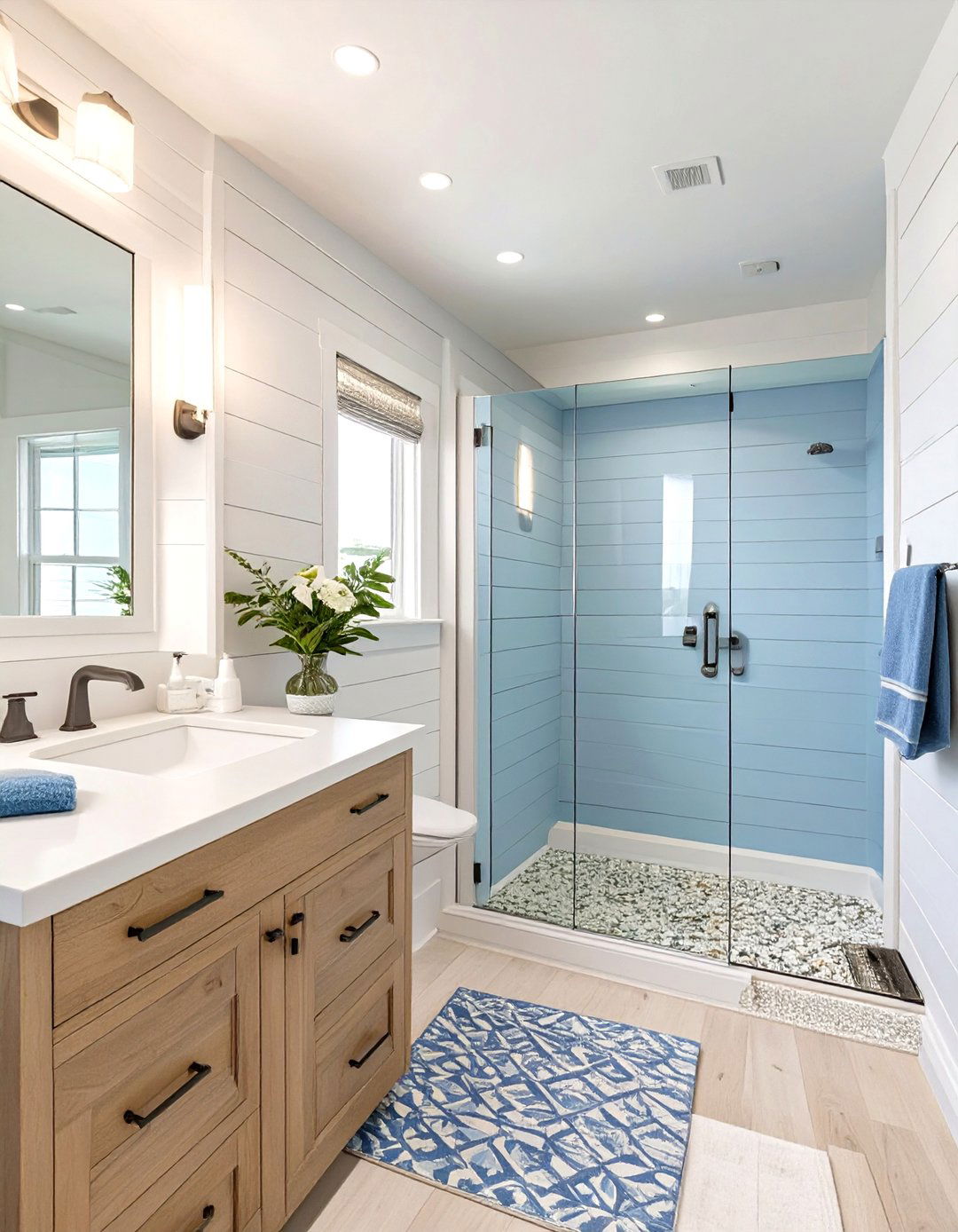 The Coastal Modern Master Bathroom - 30 luxury modern luxury master bathroom ideas