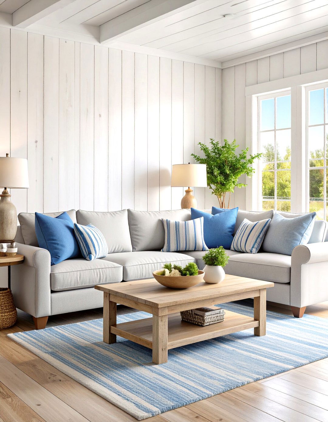 The Coastal Retreat Feel - 30 grey sofa living room ideas