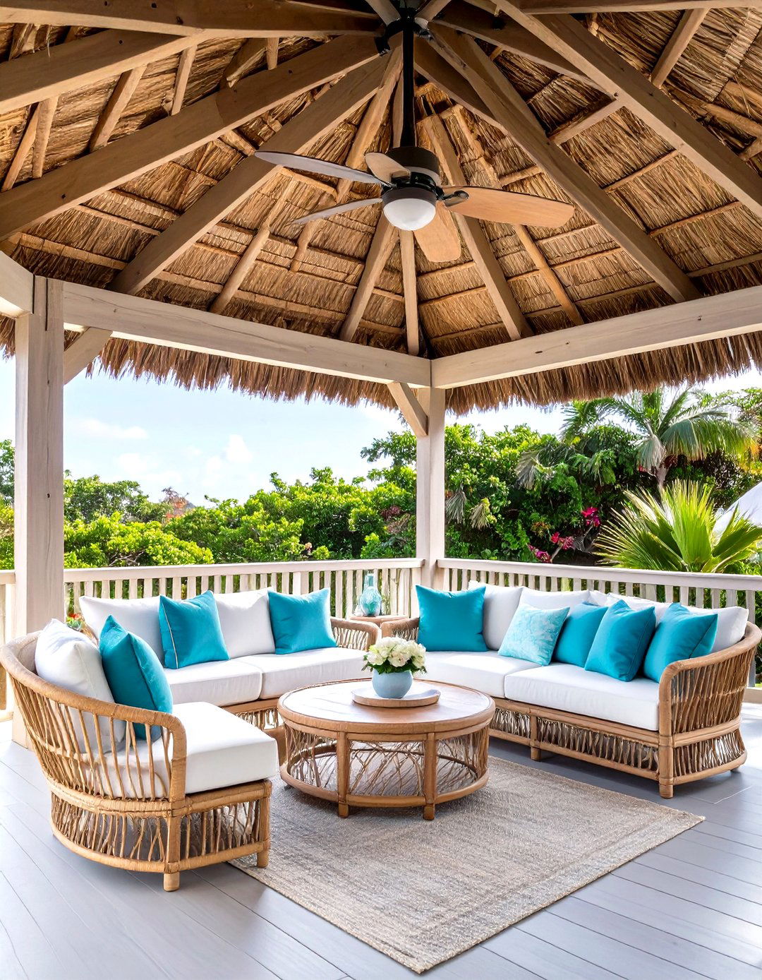 The Coastal Retreat Thatched Roof Deck - 30 deck shade ideas