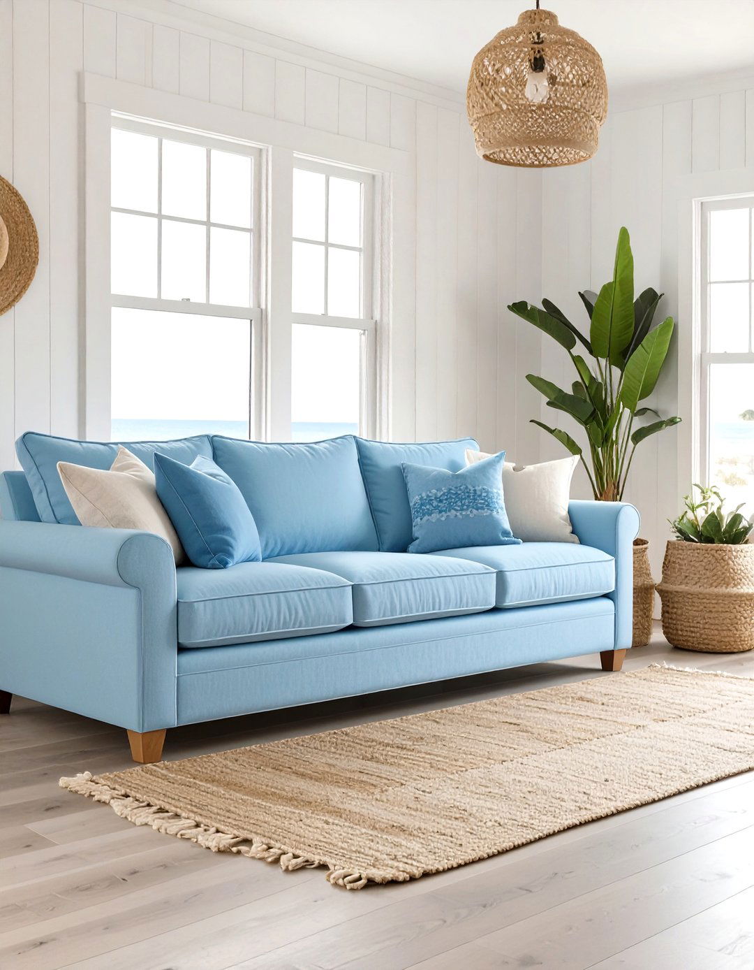 The Coastal Theme with Performance Fabrics - 30 ai pet-friendly home design ideas