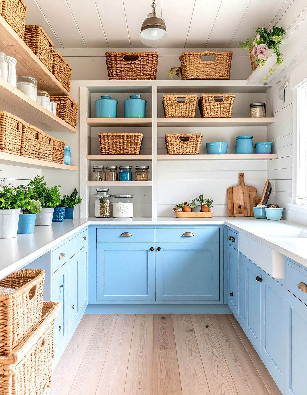 The Coastal Themed Kitchen Pantry - 30 kitchen pantry designs pictures