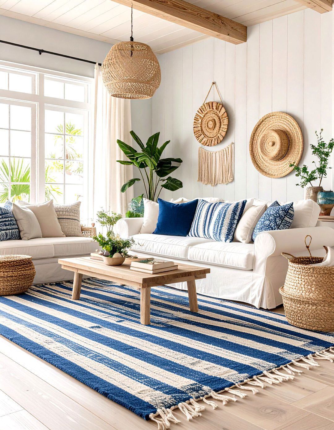The Coastal Vibe Rug - 30 living room rug ideas