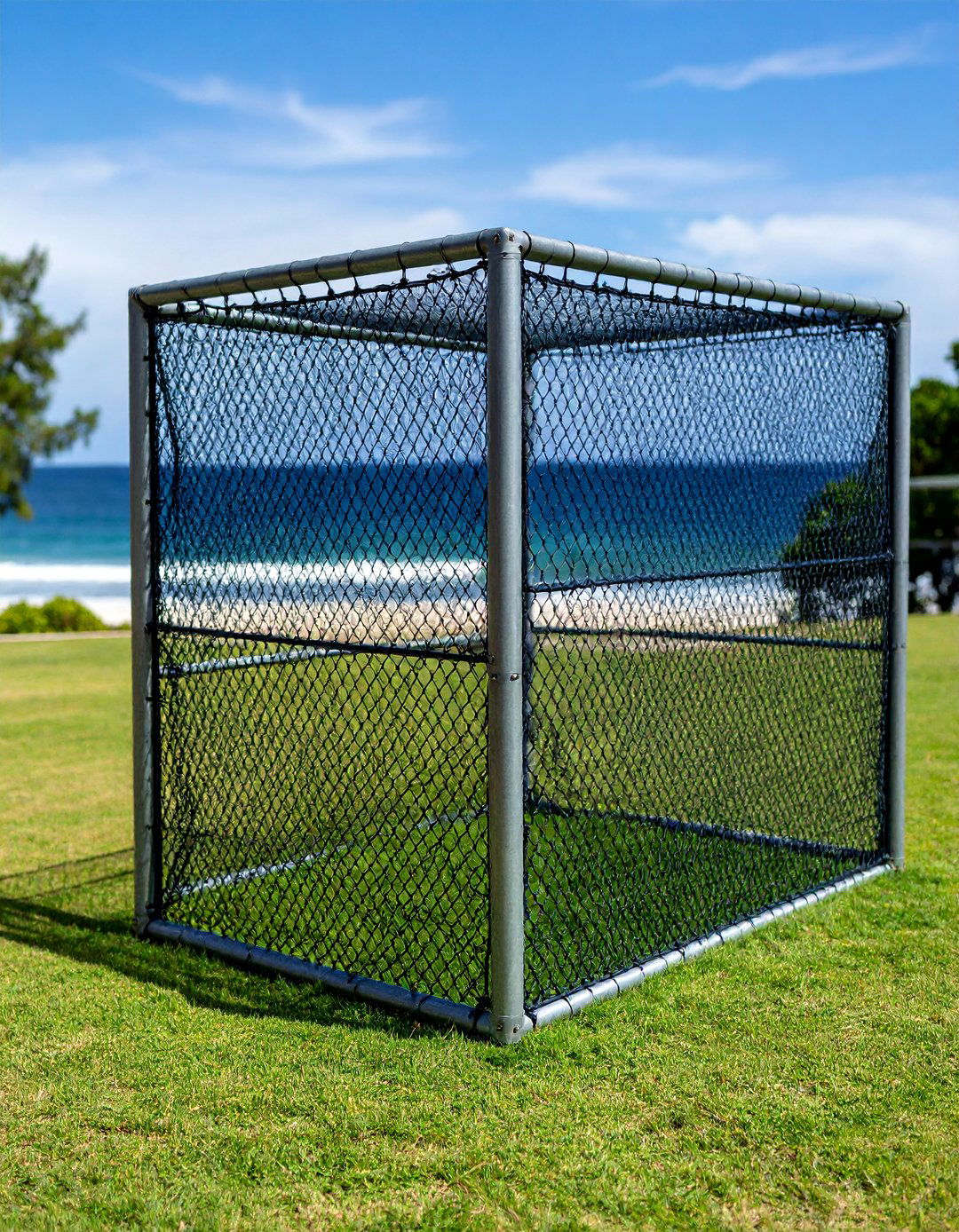 The Coastal Weather Resistant Batting Cage - 30 backyard batting cage ideas