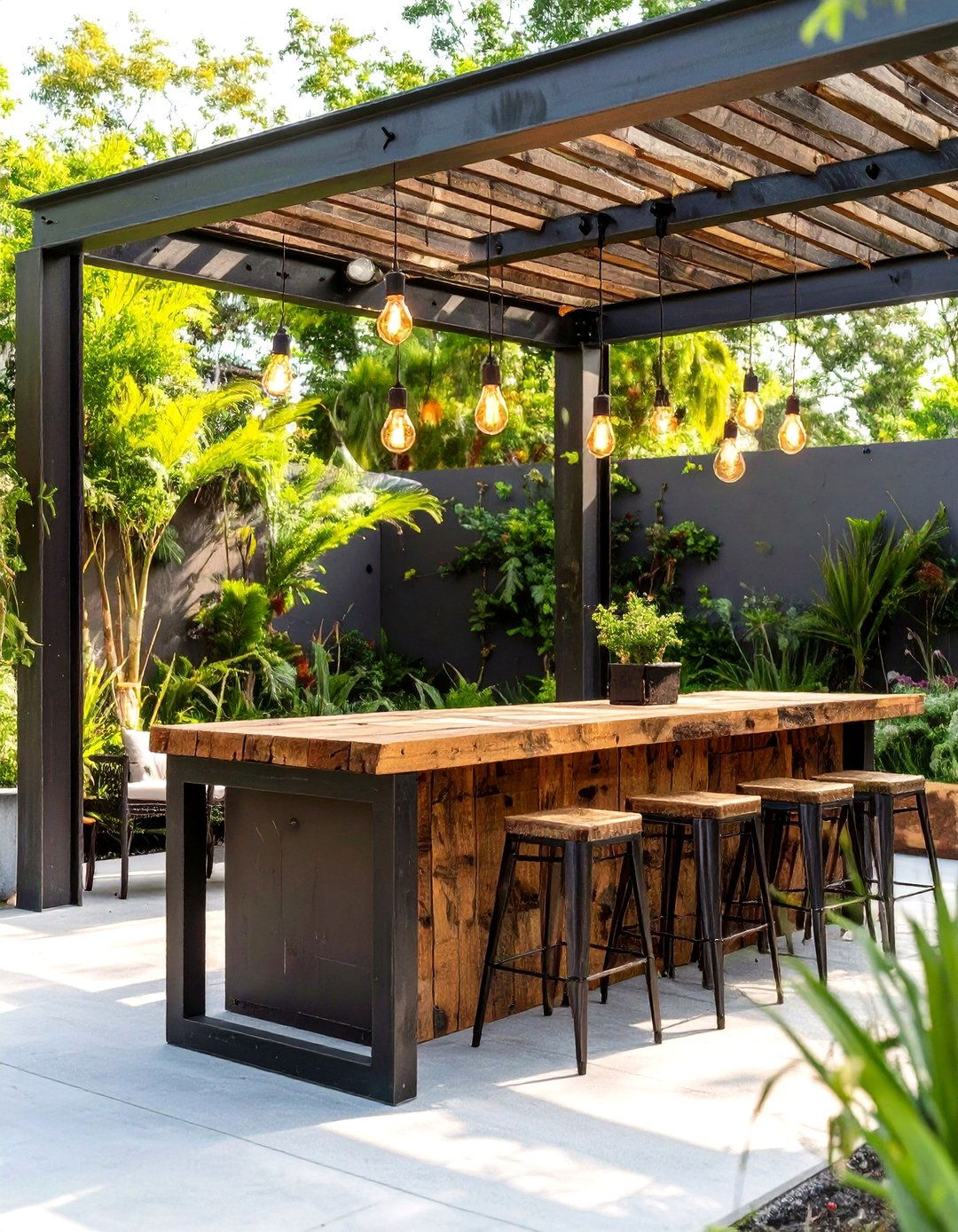 The Coastal White Washed Outdoor Bar - 30 modern outdoor bar ideas