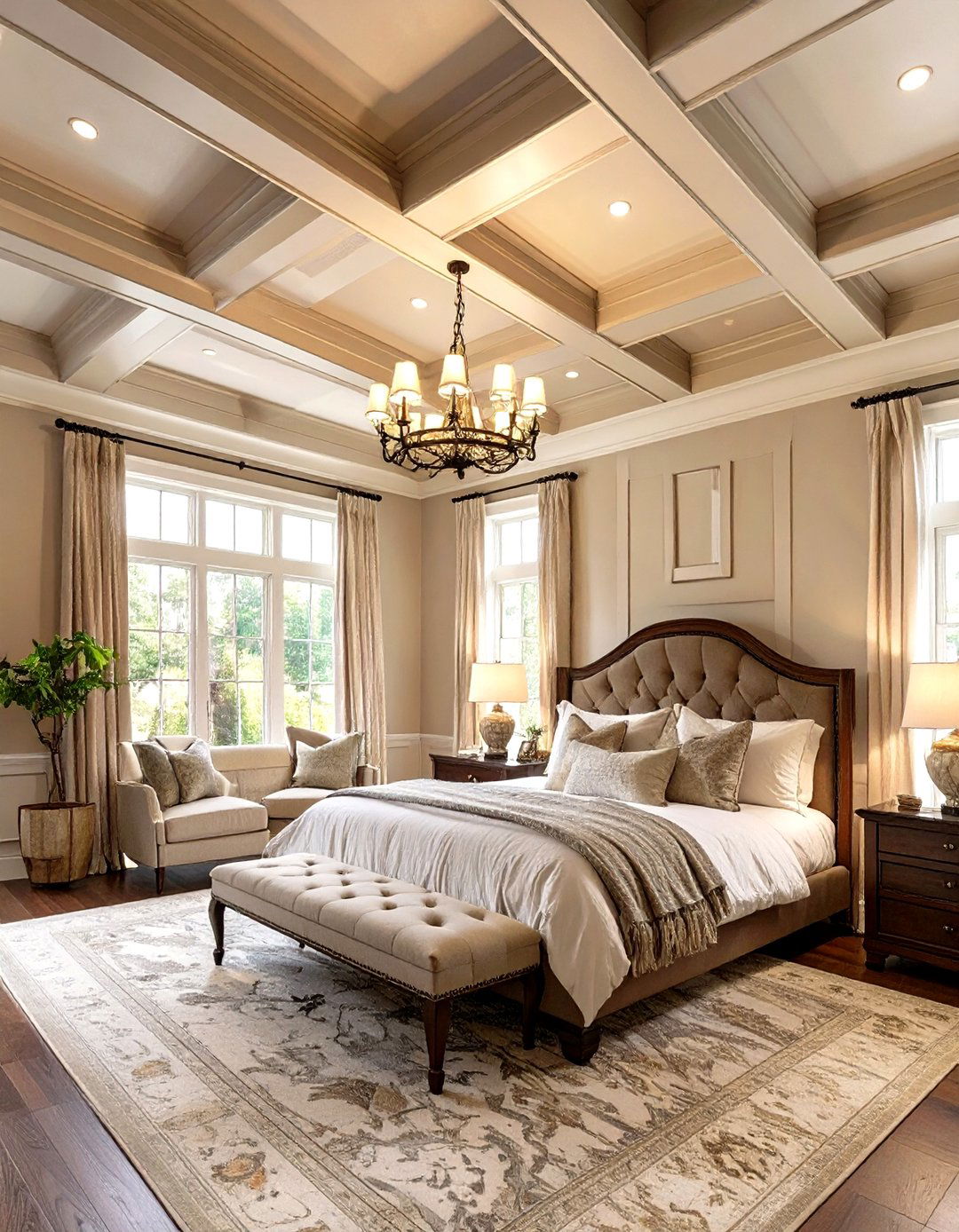 The Coffered Tray Bedroom Ceiling - 30 master bedroom tray ceiling ideas